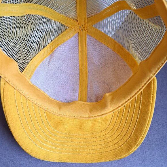 VINTAGE Petroleum Helicopters Patch USED Hat (Yellow, Snapback, Made In USA) - Picture 8 of 9
